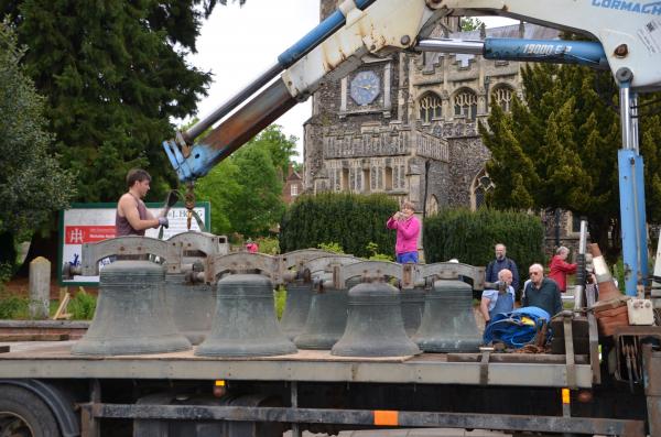 Bells on lorry about to leave